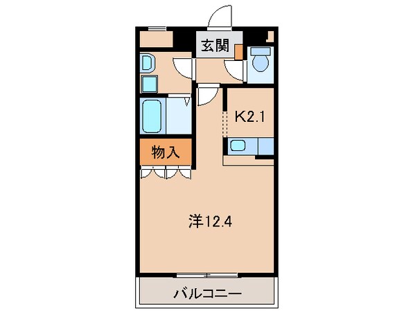 六十谷駅 徒歩22分 2階の物件間取画像